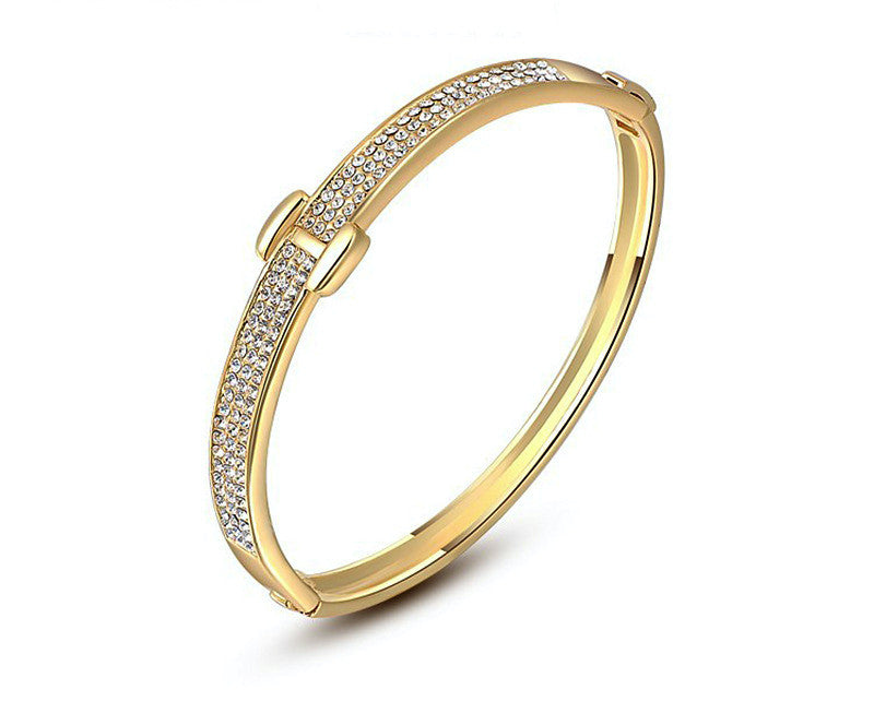 18K Gold Plated Alexa Bracelet with Simulated Diamond