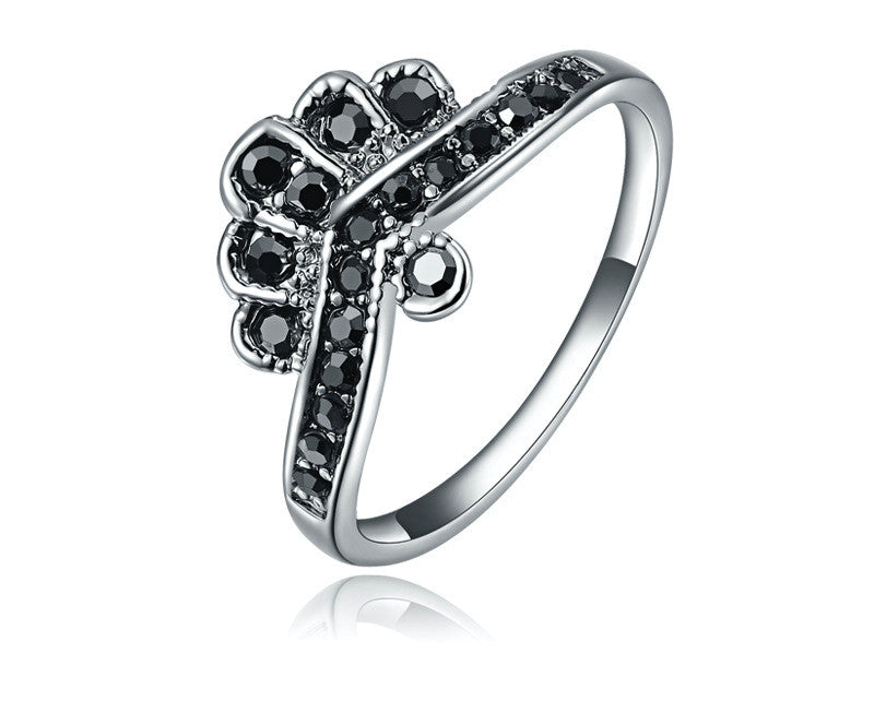 18K Gold Plated Annabella Ring with Simulated Diamond