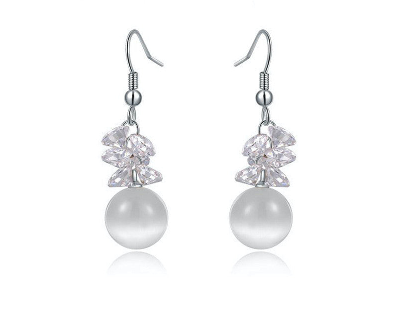18K Gold Plated Anya Earrings with Simulated Diamond