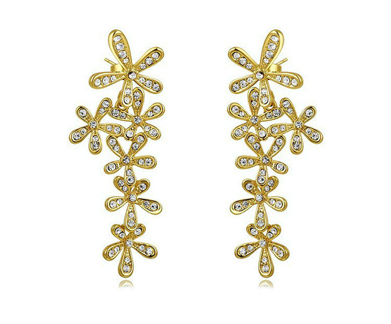 18K Gold Plated Emmalyn Earrings with Simulated Diamond