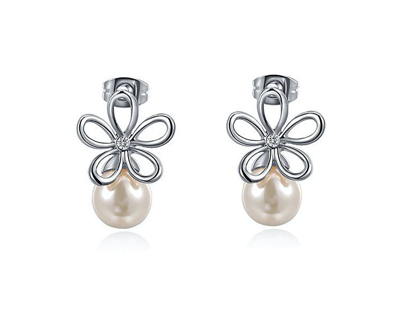 18K Gold Plated Gemma Earrings with Simulated Diamond