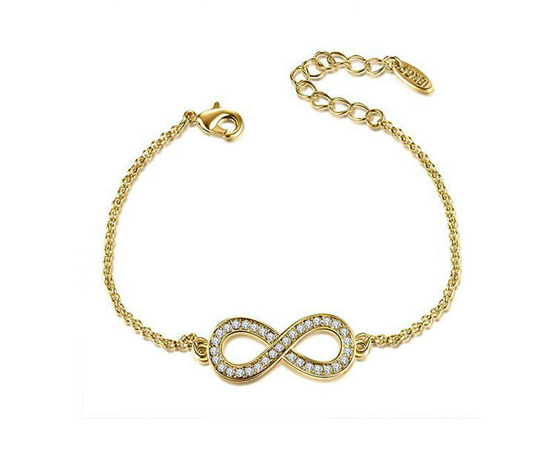 18K Gold Plated Isla Bracelet with Simulated Diamond