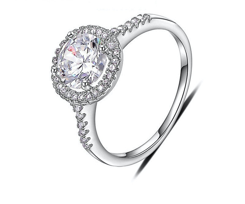 18K Gold Plated Kenzie Ring with Simulated Diamond
