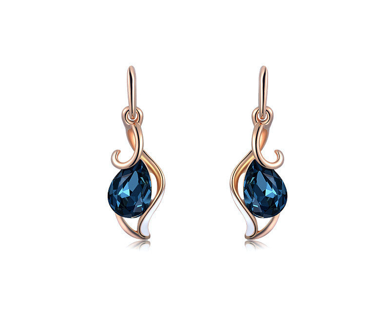 18K Rose Gold Plated Allyson Earrings with Simulated Diamond