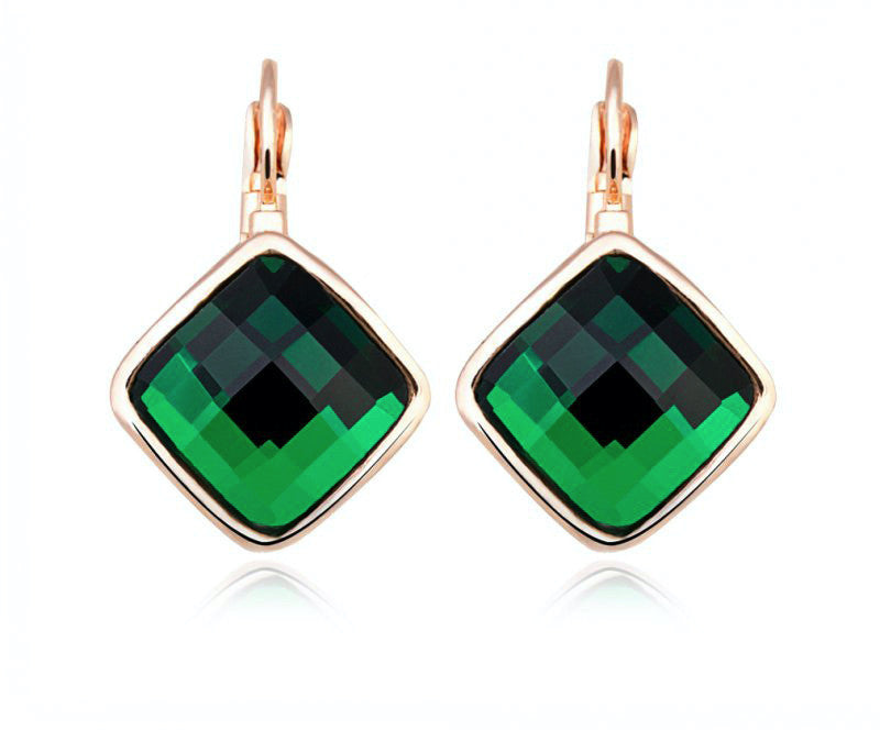 18K Rose Gold Plated Amiyah Earrings with Simulated Diamond