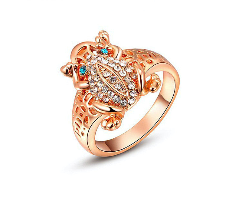 18K Rose Gold Plated Brinley Ring with Simulated Diamond