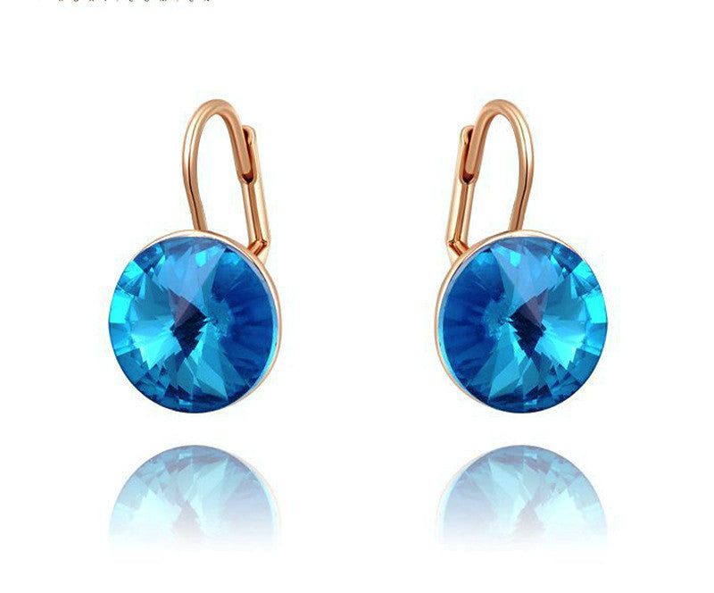 18K Rose Gold Plated Chloe Earrings with Simulated Diamond