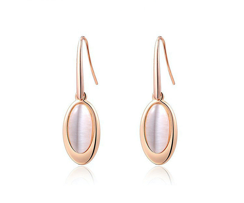 18K Rose Gold Plated Eliana Earrings with Simulated Diamond