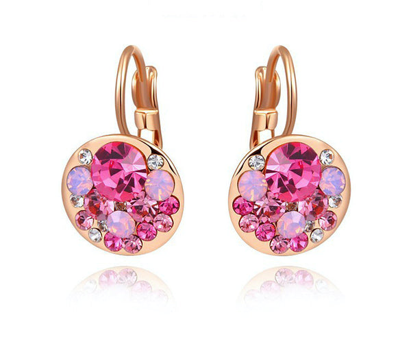 18K Rose Gold Plated Emily Earrings with Simulated Diamond – Ma