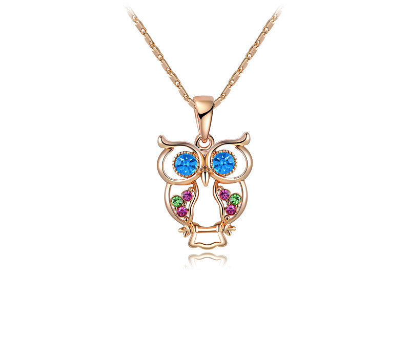 18K Rose Gold Plated Everly Necklace with Simulated Diamond