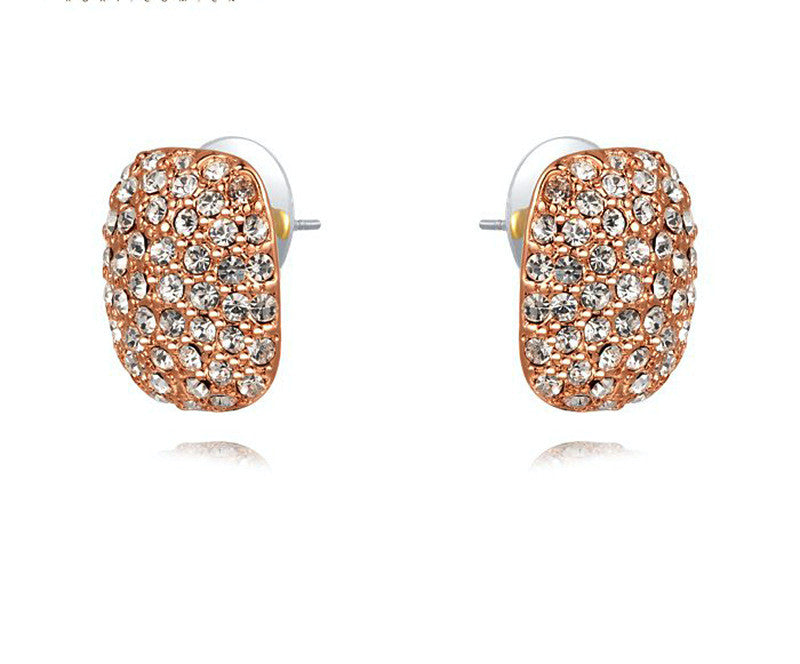18K Rose Gold Plated Evie Earrings with Simulated Diamond