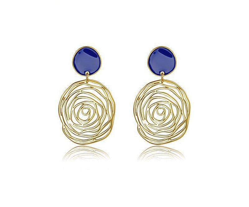 18K Rose Gold Plated Georgia Earrings with Simulated Diamond