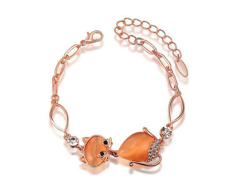 18K Rose Gold Plated Gianna Bracelet with Simulated Diamond
