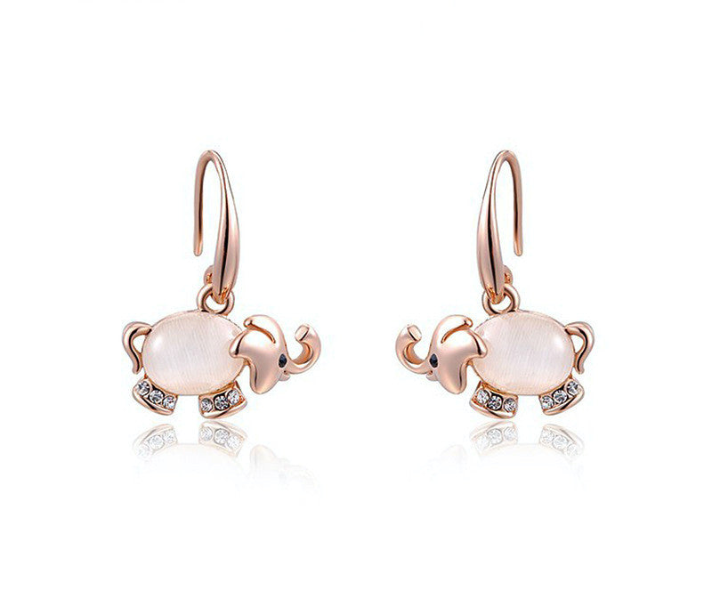 18K Rose Gold Plated Gianna Earrings with Simulated Diamond