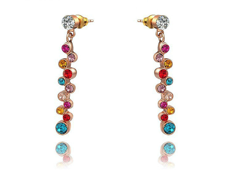 18K Rose Gold Plated Hayden Earrings with Simulated Diamond