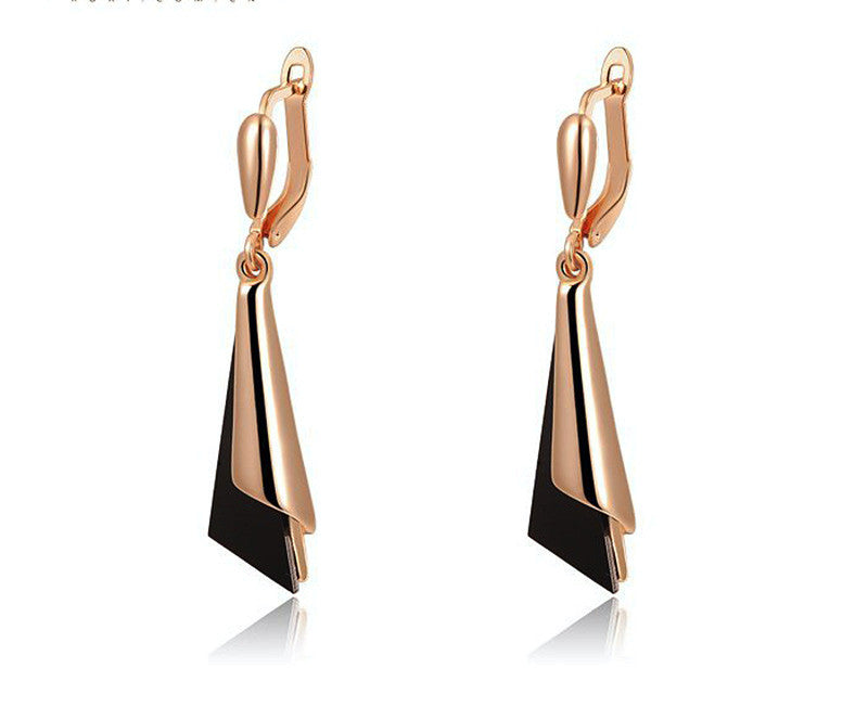 18K Rose Gold Plated Isabella Earrings with Simulated Diamond