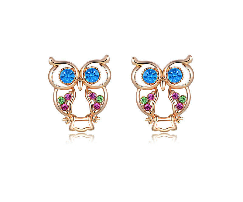 18K Rose Gold Plated Londyn Earrings with Simulated Diamond