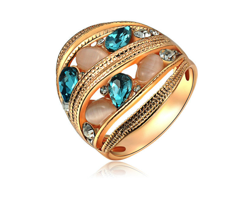 18K Rose Gold Plated Maliyah Ring with Simulated Diamond