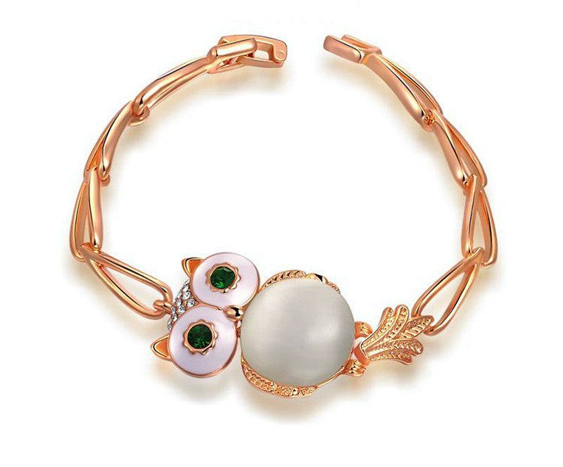 18K Rose Gold Plated Maya Bracelet with Simulated Diamond