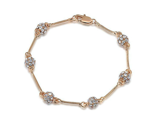 18K Rose Gold Plated Nora Bracelet with Simulated Diamond