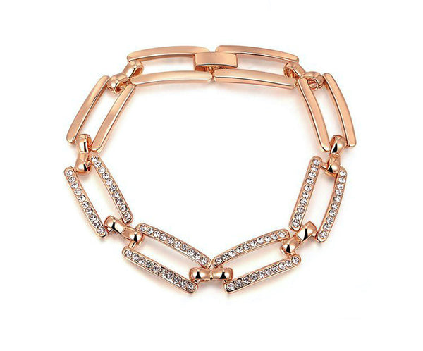 18K Rose Gold Plated Penelope Bracelet with Simulated Diamond