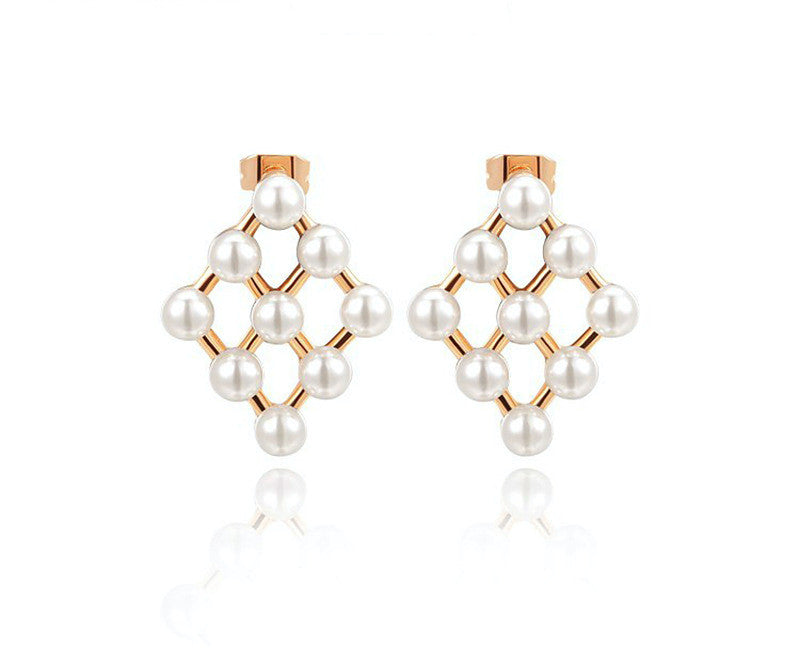 18K Rose Gold Plated Phoenix Earrings with Simulated Diamond