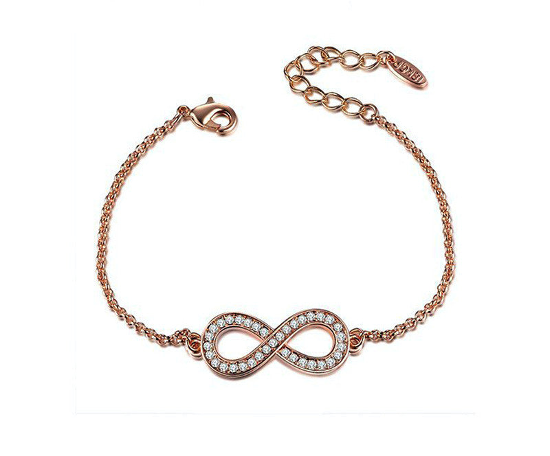 18K Rose Gold Plated Rylee Bracelet with Simulated Diamond