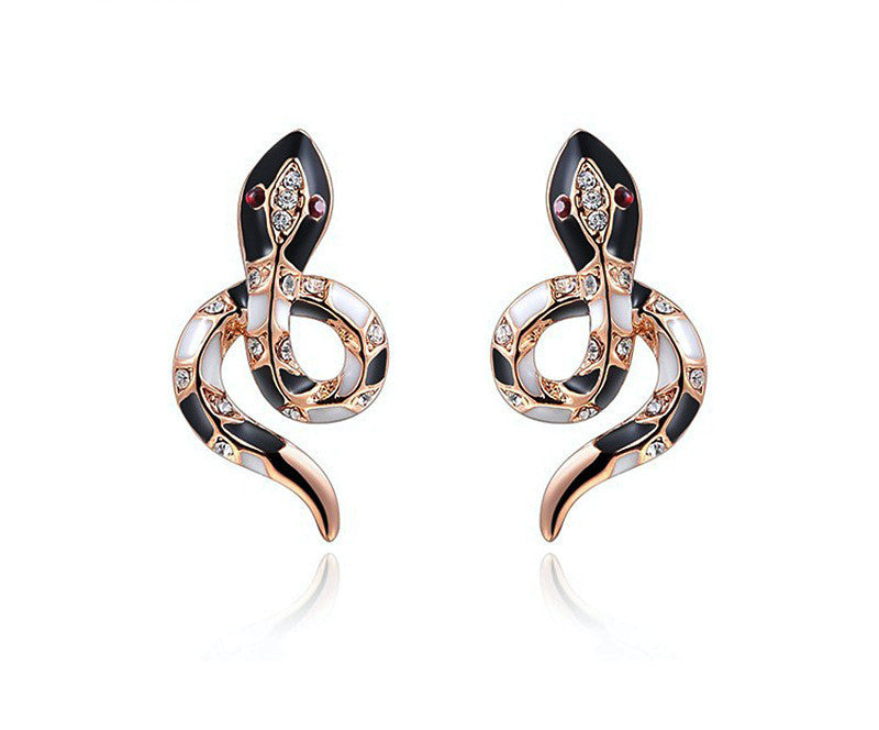 18K Rose Gold Plated Savannah Earrings with Simulated Diamond
