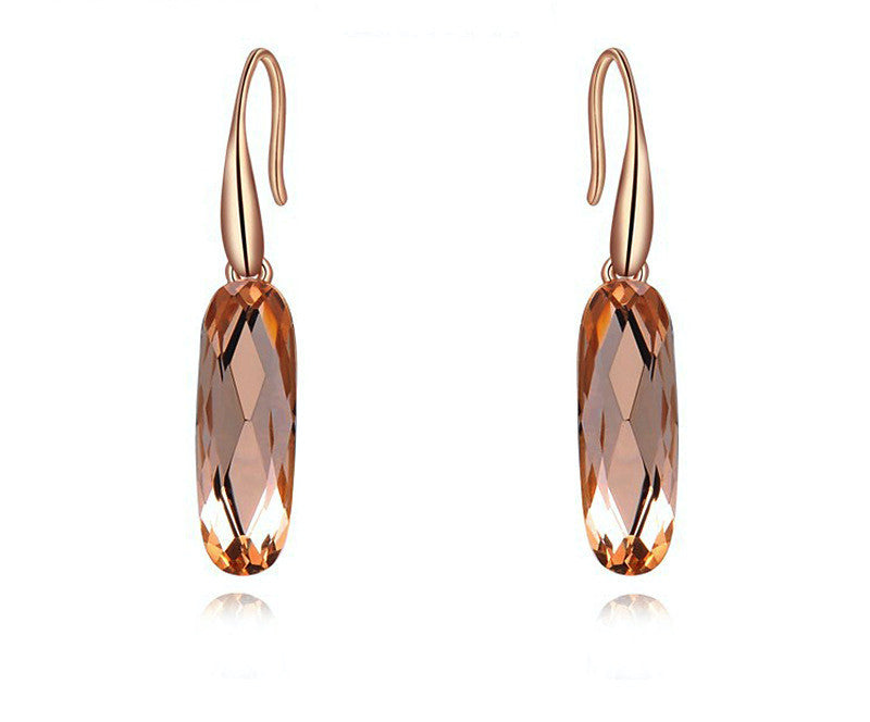 18K Rose Gold Plated Sofia Earrings with Simulated Diamond