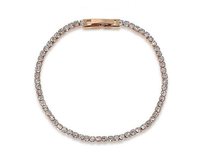 18K Rose Gold Plated Sophia Bracelet with Simulated Diamond