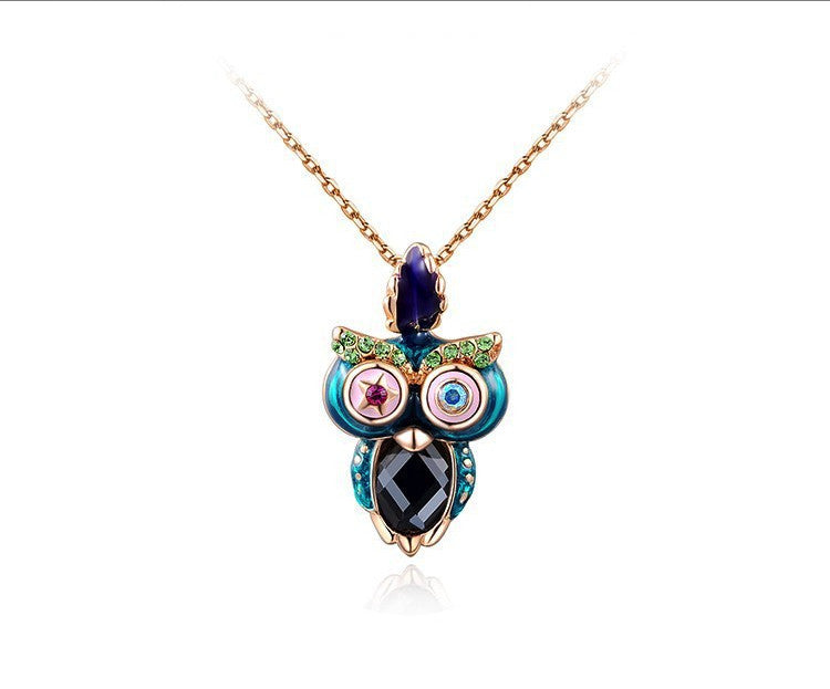 18K Rose Gold Plated Sophia Necklace with Simulated Diamond