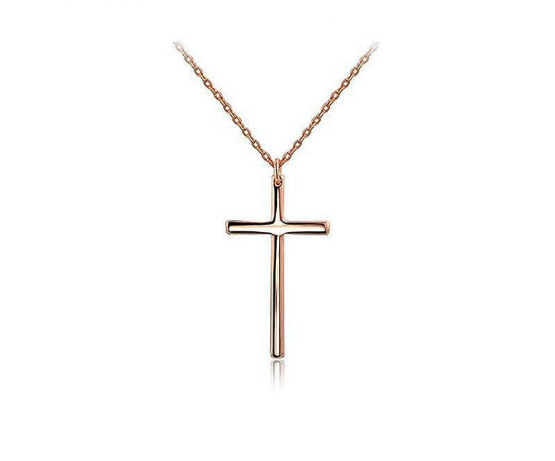 18K Rose Gold Plated Violet Necklace with Simulated Diamond