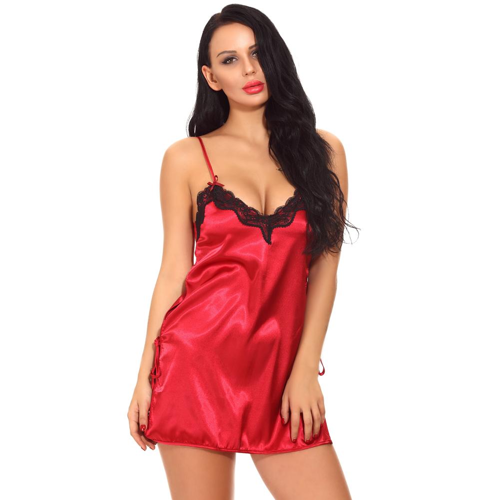 Wine Red Lingerie Chemise