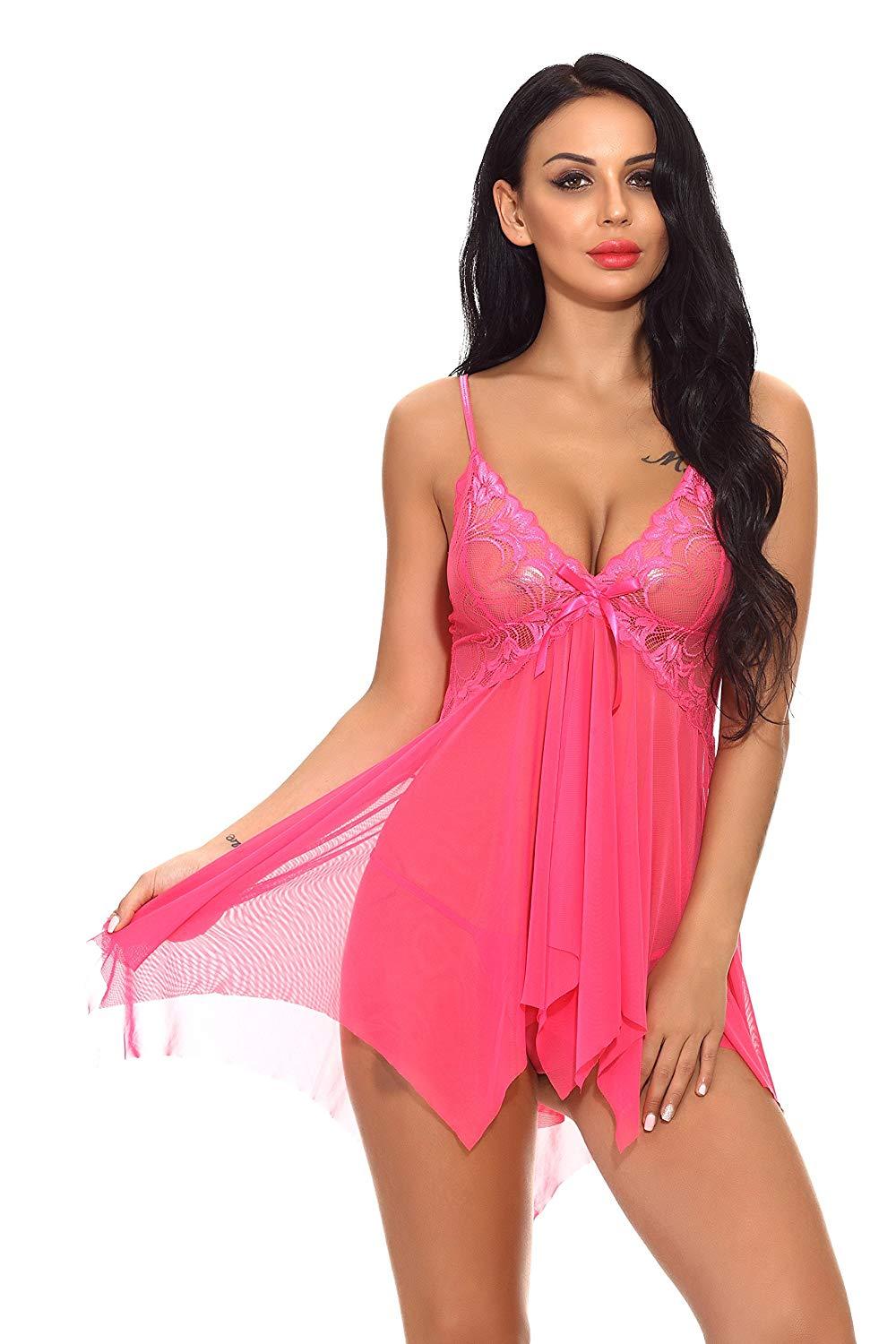 Rose Red Lingerie Babydoll