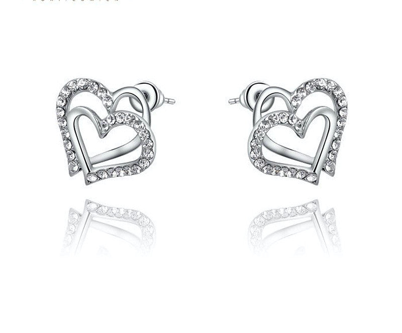 Platinum Plated Adelyn Earrings with Simulated Diamond