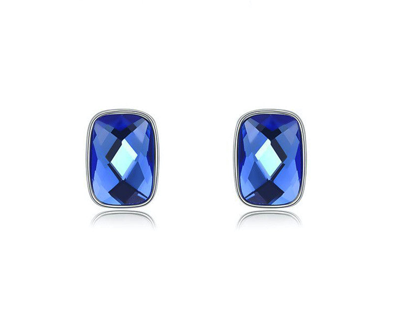 Platinum Plated Alivia Earrings with Simulated Diamond