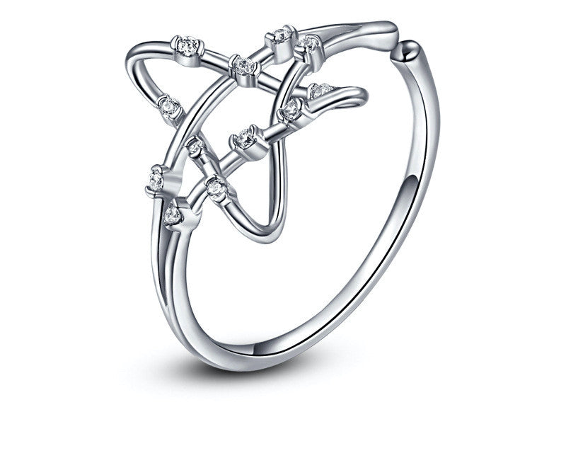 Platinum Plated Allyson Ring with Simulated Diamond