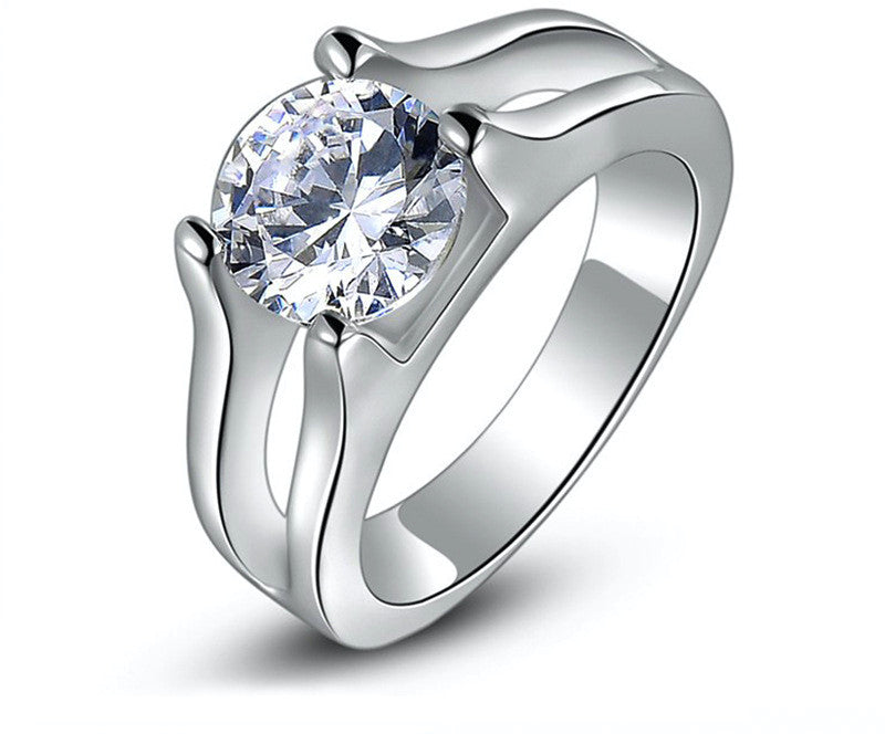 Platinum Plated Braelynn Ring with Simulated Diamond