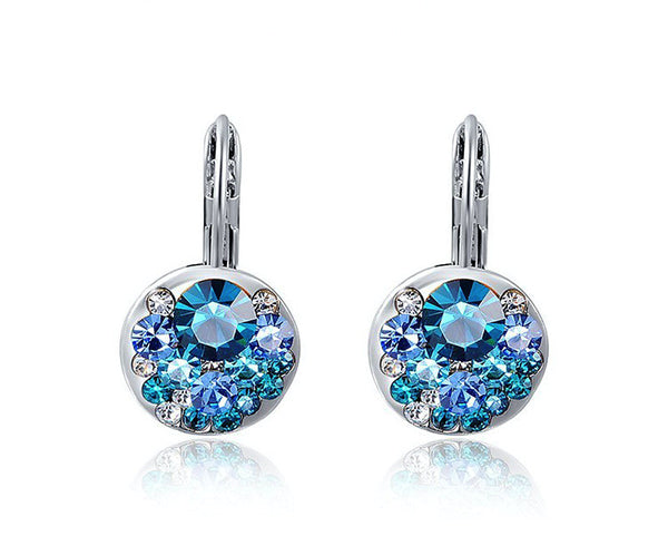 Platinum Plated Charlotte Earrings with Simulated Diamond