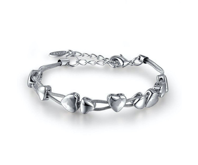 Platinum Plated Claire Bracelet with Simulated Diamond