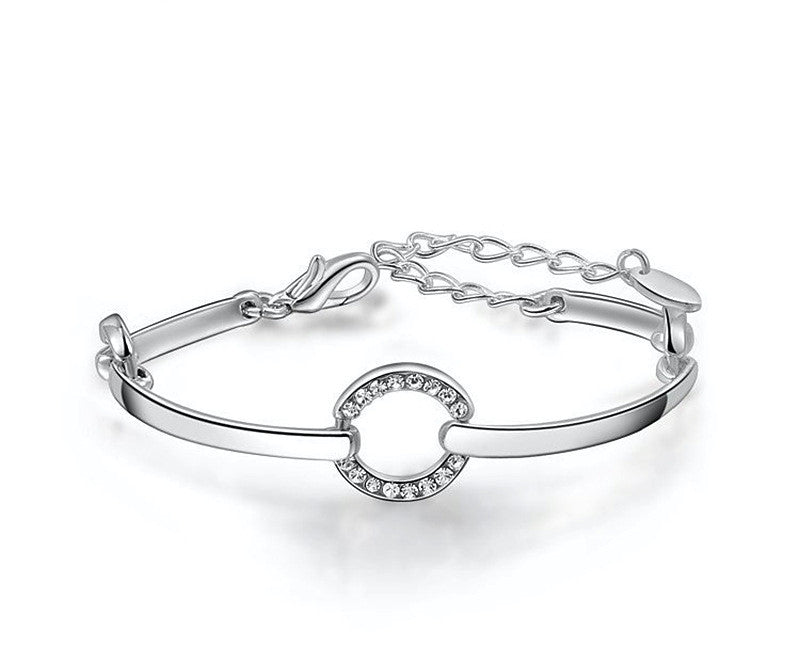 Platinum Plated Gabriella Bracelet with Simulated Diamond