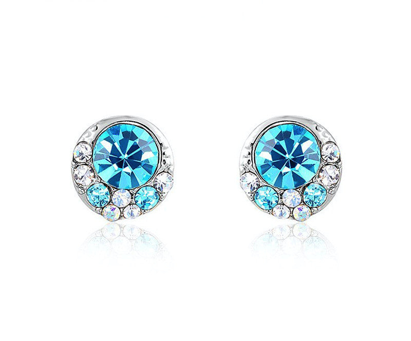 Platinum Plated Genesis Earrings with Simulated Diamond