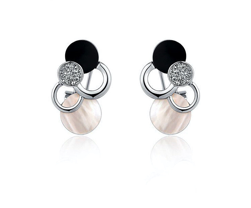 Platinum Plated Jayla Earrings with Simulated Diamond