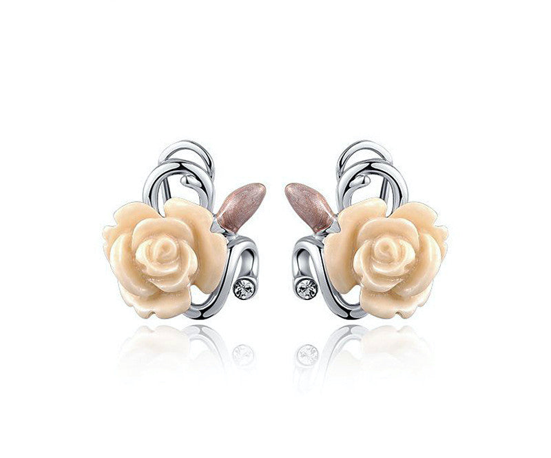 Platinum Plated Jayleen Earrings with Simulated Diamond