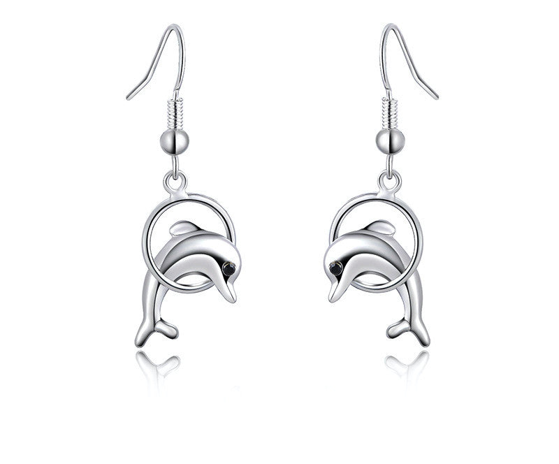Platinum Plated Jenna Earrings with Simulated Diamond