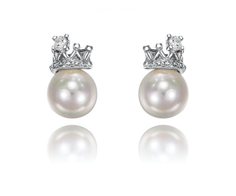 Platinum Plated Katelyn Earrings with Simulated Diamond