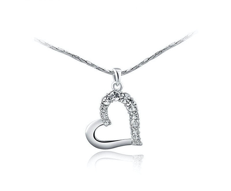 Platinum Plated Katherine Necklace with Simulated Diamond