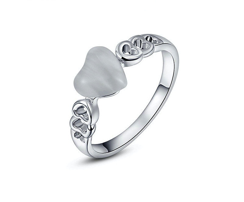 Platinum Plated Kyla Ring with Simulated Diamond