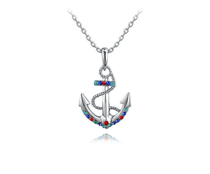 Platinum Plated Makenzie Necklace with Simulated Diamond
