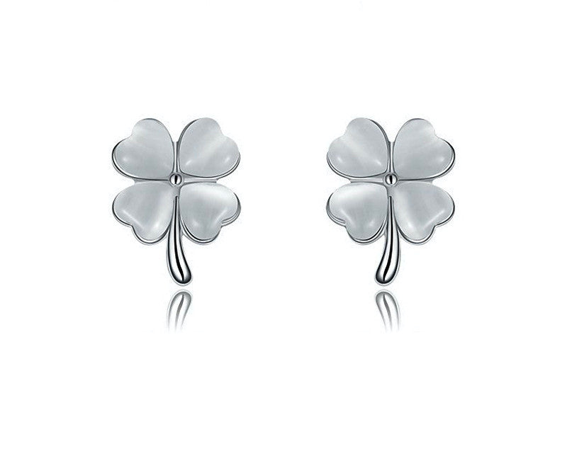 Platinum Plated Malia Earrings with Simulated Diamond